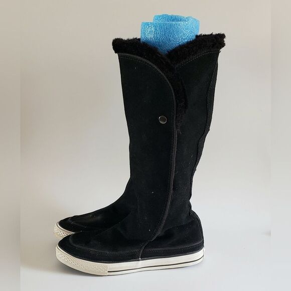 Converse Beverly Women's All Star Black Leather / Suede Sneaker Boot Siz… - Picture 1 of 11